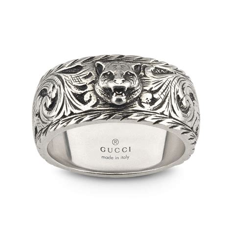 gucci wide feline ring|men gucci wedding ring.